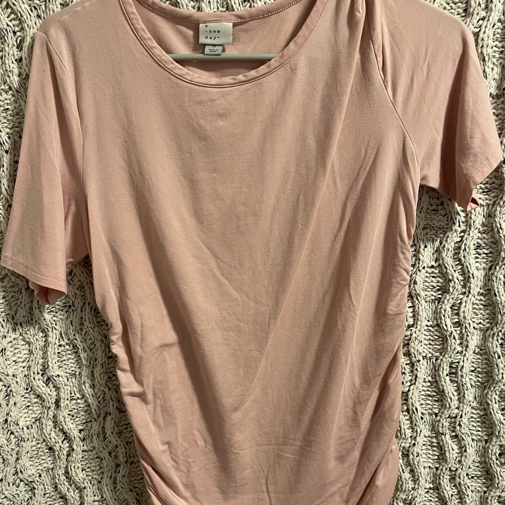 a new day Light Pink Short Sleeve Top